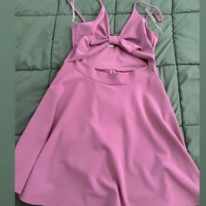 Open slit front dress